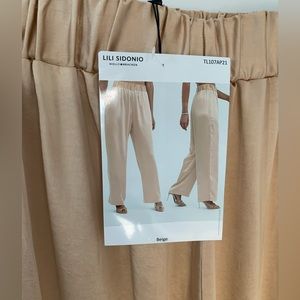NWT Satin Wide Leg Pants Lili Sidonio